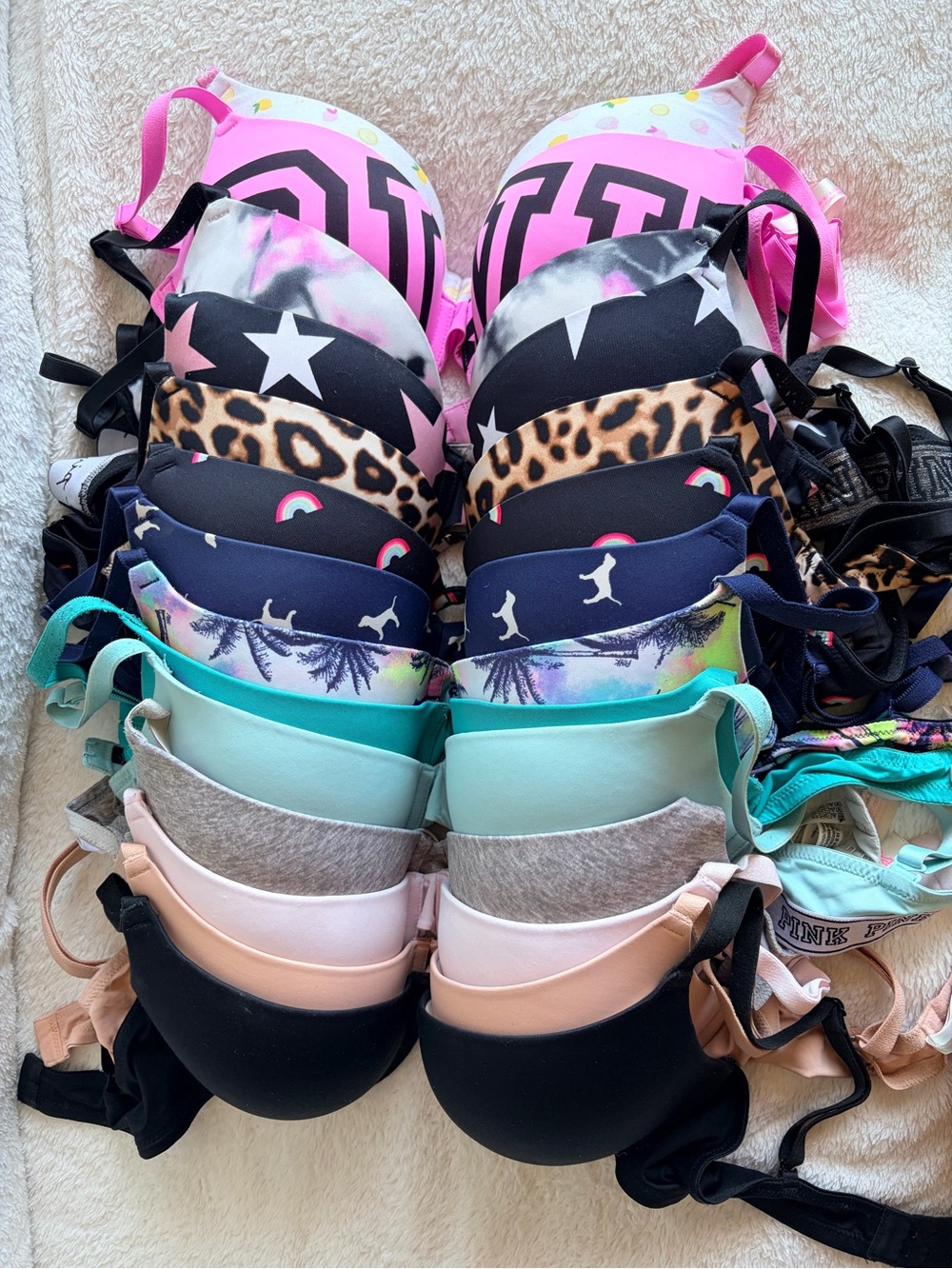 Huge lot (14) of PINK Victoria Secret Bras